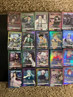 Union Arena 28 card lot Textured Super rares Bleach Fullmetal Alchemists HxH etc - Image 3