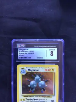 Pokemon Cards: Base Set Rare Holo: Magneton 9/102 CGC 8 - Image 3