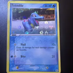 2004 Pokemon Card EX-Hidden Legends Reverse Holo Totodile 79/101 HP - Image 1
