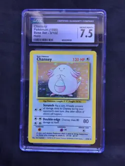 Pokemon Cards: Base Set Rare Holo: Chansey 3/102 CGC 7.5 - Image 2
