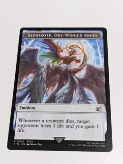(4x) Sephiroth, One-Winged Angel / Robot Warrior Token: Final Fantasy MTG (NM) - Image 1