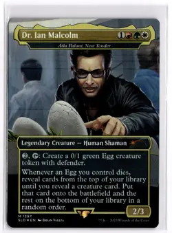 FOIL Dr. Ian Malcolm - Atla Palani, Nest Tender LP x1 MTG Magic: the Gathering - Image 1
