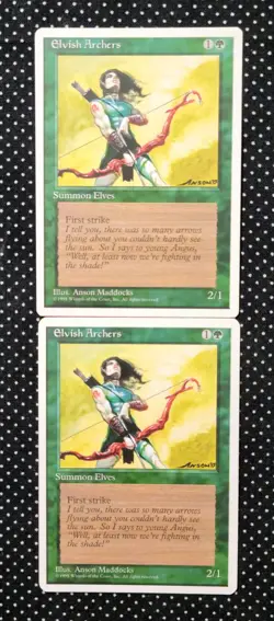 Magic: The Gathering - (2) Elvish Archers - 4th Edition - Image 1