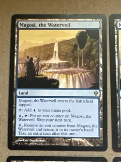 Magosi The Waterveil x4 Zendikar Ex Condition See Pic Front Back - Image 3