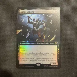 0255 Agent Venom - Spider-Man - Extended Art - Rare - FOIL - MTG - Image 1