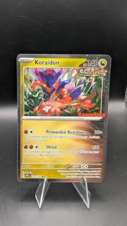 Koraidon 119/162 Gamestop Stamped Promo Cosmos Holo Pokemon - Image 1