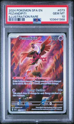 2024 POKEMON SFA EN-SHROUDED FABLE ILLUSTRATION RARE #073 FEZANDIPITI PSA 10 - Image 1