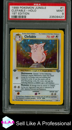 CLEFABLE-HOLO 1ST EDITION POKEMON JUNGLE 1999 1 PSA 9 - Image 1