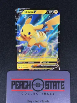 Pikachu V SWSH063 Full Art Holo 063 Pokemon 2022 Black Star Promo Near Mint NM - Image 1