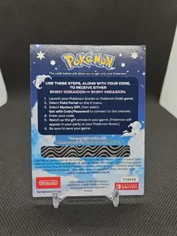 Pokemon Scarlet And Violet Game Code for Shiny Koraidon or Miraidon UNSCRATCHED - Image 2