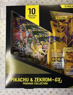 Pokemon TCG Pikachu and Zekrom GX Tag Team Premium Collection Evolving Skies - Image 2