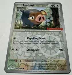 Lechonk 154/198 Pokemon Scarlet Violet Gamestop Stamped Promo Card - NM - Image 2