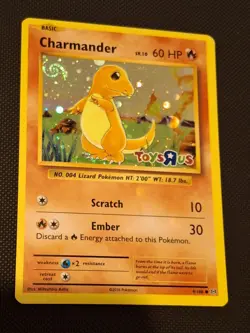 2016 Pokemon XY Evolutions Charmander Holo Toys R Us Promo AMAZING SWIRL - Image 1