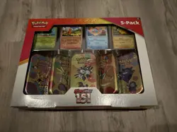 Pokemon Scarlet & Violet - 151 (5-Pack) Mini Tins w/ 4 Promos Costco Bundle - Image 1
