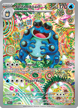 1x Seismitoad - 105/086 - Illustration Rare NM-Mint Pokemon SV10.5a - Black Bolt - Image 1