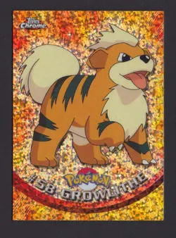 GROWLITHE #58 TOPPS Chrome Sparkle (MP) Moderate Play - Image 1