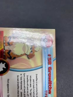 GROWLITHE #58 TOPPS Chrome Sparkle (MP) Moderate Play - Image 4
