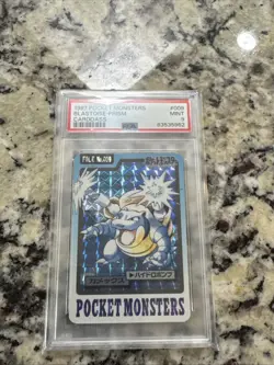 PSA 9 Blastoise PRISM CARDDASS 1997 POCKET MONSTERS #009 - Image 1