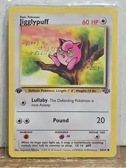 Jigglypuff 54/64 1st Edition Jungle Non Holo Rare Pokemon Card LP - Image 1