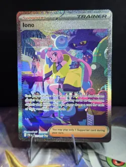 Pokemon TCG Paldean Fates Iono Holo Card 237/091 Special Illustration Rare - Image 1