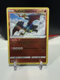 Pokemon TCG Radiant Charizard Crown Zenith Holo Card 020/159 Near Mint Condition - Image 1