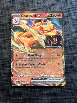 Pokemon TCG Scarlet & Violet Charizard EX Card 006/165 NM Condition - Image 1