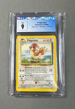1999 Pokemon Pidgeotto Graded MINT 9, Card 22/102 Base Set (non-holo) - Image 1