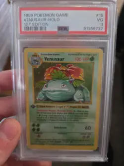1999 Pokemon Game Venusaur Holo Shadowless Card 1st Edition 15/102 Psa 3 - Image 1