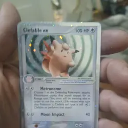 Clefable EX 106/112 - Firered & Leafgreen Holo SWIRL Pokemon TCG Card - Image 3