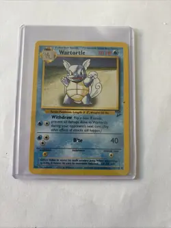 Pokemon Card Wartortle 63/130 Base Set 2 RARE WOTC W STAMP- LP B3 - Image 1