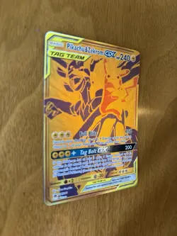 Pikachu & Zekrom GX GOLD CARD BLACK STAR PROMO SM248 ULTRA RARE 2021 Pokemon TCG - Image 2
