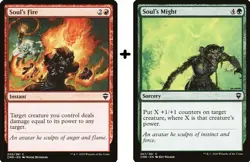 1x - Soul's Fire + Soul's Might - Commander Legends - CUC NM MTG - Image 1