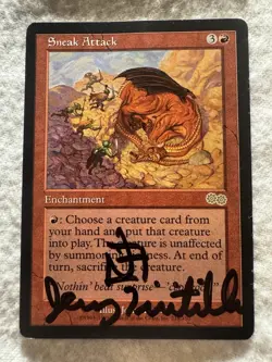 MTG - Sneak Attack - Urza's Saga - Artist Proof / Signed - NM - Free Shipping! - Image 1