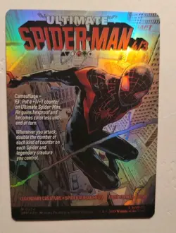 Foil Miles Morales 0234 (Borderless) Marvel's Spider-Man MTG Magic The Gathering - Image 2