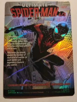 Foil Miles Morales 0234 (Borderless) Marvel's Spider-Man MTG Magic The Gathering - Image 3