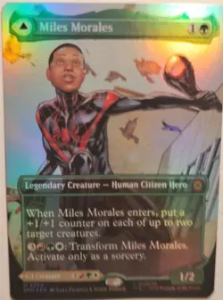 Foil Miles Morales 0234 (Borderless) Marvel's Spider-Man MTG Magic The Gathering - Image 4