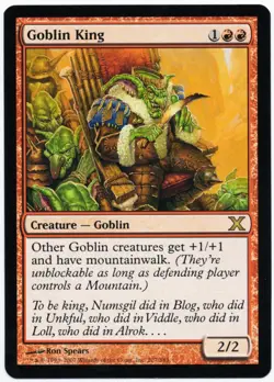 MTG Goblin King 10th Edition #207 Regular NM/M - Image 1