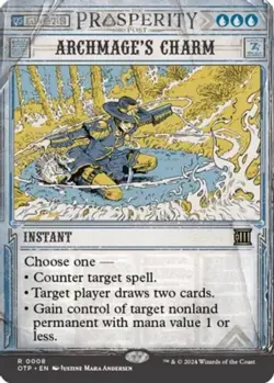 Archmage's Charm - Foil Magic mtg Light Play, English OTJ Breaking News x1 - Image 1
