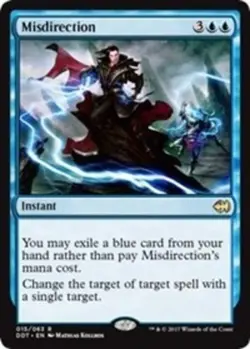 Misdirection Magic mtg Moderate Play, English Duel Decks: Merfolk vs Goblins x1 - Image 1