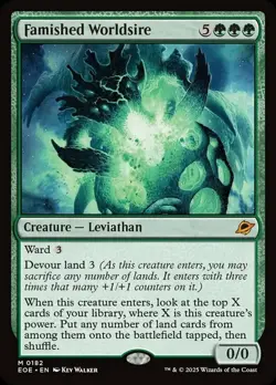 Famished Worldsire Magic mtg NM-Mint, English Edge of Eternities x1 - Image 1