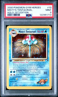2000 POKEMON GYM HEROES HOLO-1ST ED #10 MISTY'S TENTACRUEL PSA 9 - Image 1