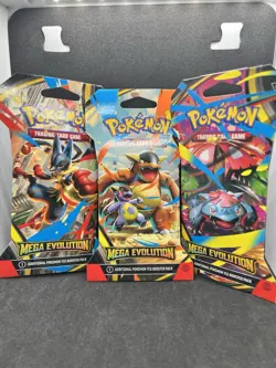 3 X Pokemon Mega Evolution Sleeved Booster Pack Sealed - Full Art Set US SELLER - Image 2