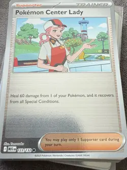 Pokemon Center Lady 123/132 Reverse Holo Common ME01: Mega Evolution NM - Image 1