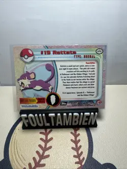 Pokemon - Topps 1999 - Rattata #19 - Textured Holo Foil - Image 2