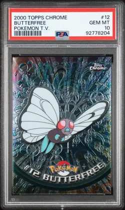 Topps 2000 Chrome Pokemon T.V. Spectra #12 Butterfree PSA 10 Mint - Image 1