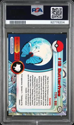Topps 2000 Chrome Pokemon T.V. Spectra #12 Butterfree PSA 10 Mint - Image 2