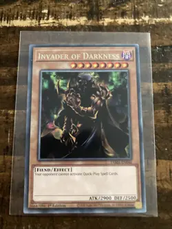 Yugioh 1st Edition Invader Of Darkness - Image 1