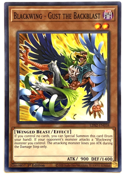 YuGiOh! - Blackwing - Gust the Backblast - LDS2-EN038 - 1st Edition - Common - Image 1