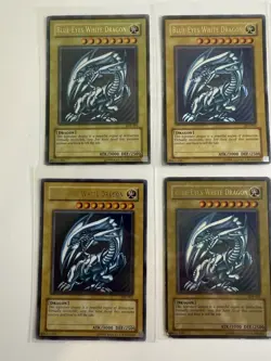 2002 Yugioh Blue-Eyes White Dragon SDK Lot of 6 Cards DMG-MP - Image 2