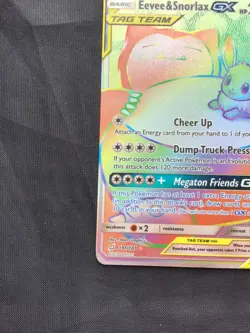 Pokemon Cards: Team Up Secret Rare: Eevee & Snorlax GX 191/181 - Image 5